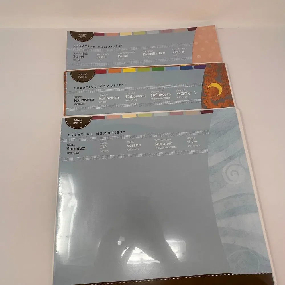 NIP Creative Memories Lot 8 Pastel 12X12 Paper 2 Editions 5 Jumbo Great Lengths